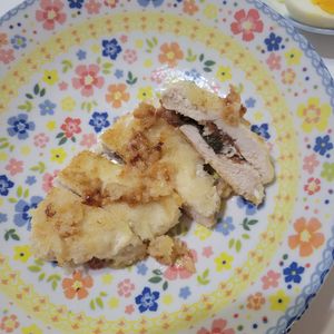 1バーバミーの作ってみた!投稿(さっぱりとろ〜り♡絶対に失敗しない【梅しそチーズチキンカツ】)