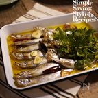 ししゃもがお洒落に大変身！ししゃものアヒージョ パクチーのせ