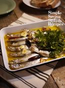 ししゃもがお洒落に大変身！ししゃものアヒージョ パクチーのせ