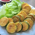 【ズッキーニのチーズピカタ】卵×粉チーズに絡めて焼くだけ♪