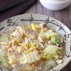 チュルチュル止まらない！白菜と鶏肉の春雨とろみ煮