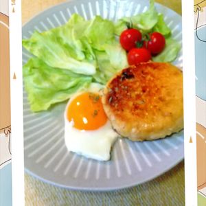 チョロリスの作ってみた!投稿(【照りたま鶏バーグ】ワンパン！肉感のこしたままふんわり♡)