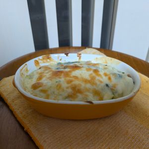 ねーなの作ってみた!投稿(【ほうれん草とベーコンのポテトグラタン】とろ〜りクリーミー)