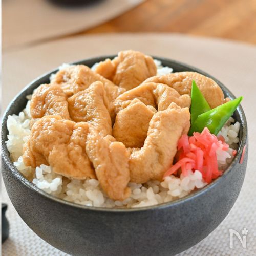 コスパ最高！味しみしみ油揚げのどんぶり～お弁当にもおすすめ～