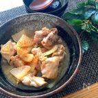 時短‼️6分で味がしみる♡鶏肉と大根のにんにく照り煮