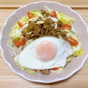 うさぎの作ってみた!投稿(【ワンパン速攻10分】ひき肉とたっぷり野菜の簡単タコライス☆)