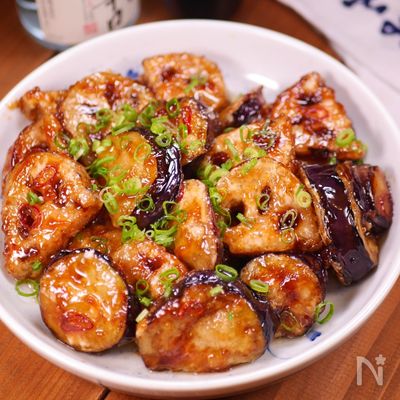 とろとろホクホク🤭♪なすと蓮根の甘酢炒め