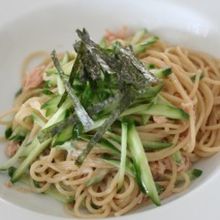 早っ!きゅうりとツナのあえるだけ☆ほんのり和風パスタ