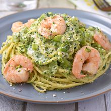 別ゆで不要！くたくたブロッコリーと海老のチーズクリームパスタ