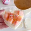 材料4つ カルピスで作る桃のパンナコッタの工程3