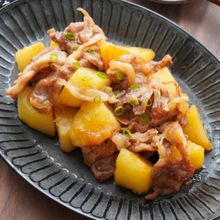 てりてり♡豚肉とじゃがいもの和風炒め