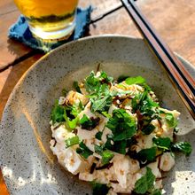 【無限おつまみ豆腐】包丁不要!!1分で出来る♪塩昆布×青じそ