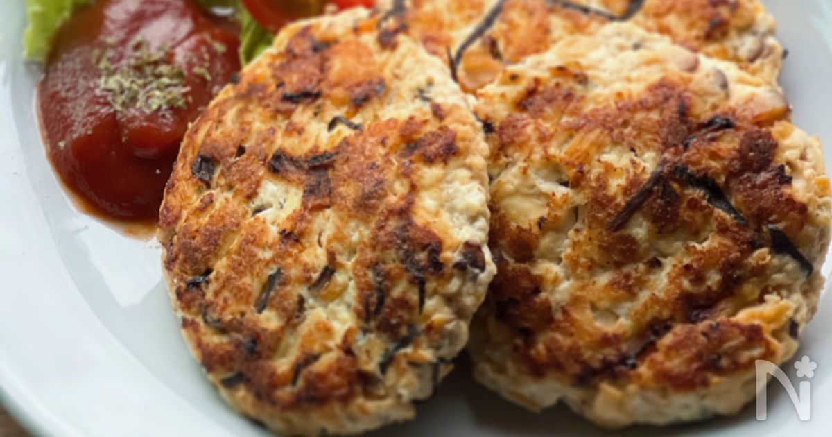 【お弁当にも♩】豆腐とささみのハンバーグ