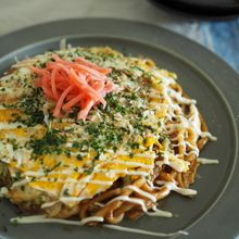 お豆腐入り広島焼き風焼うどん
