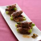 アスパラガスの柚子胡椒牛肉巻き