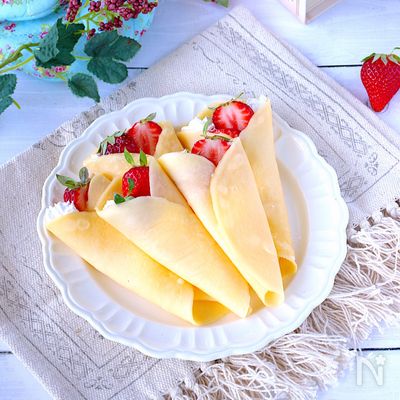 母の日に♪子どもでも簡単に作れちゃう♡レンジでブーケクレープ
