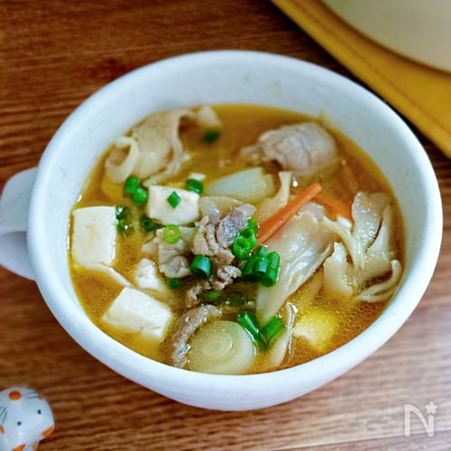 めちゃ旨♡豚バラと舞茸の具だくさん豚汁【栄養◎腸活にも】