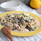 鶏胸肉のレモンクリーム煮