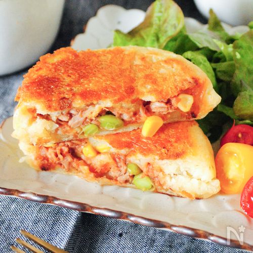 【発酵不要！】フライパンで豆腐米粉ピザパン