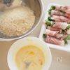 薄切り肉のシソ巻きフライの工程3