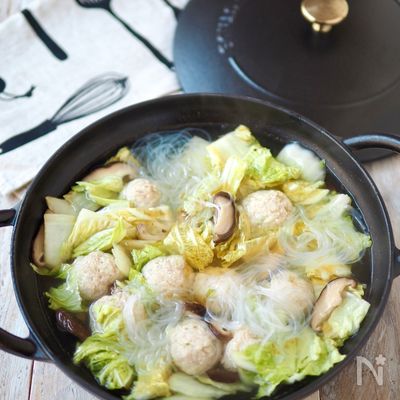 肉団子と白菜の春雨スープ【糖質オフ・ダイエット・低糖質】