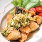 焼くだけカリッじゅわ！
【塩さばの竜田焼き香味ねぎソース】