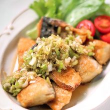 焼くだけカリッじゅわ！
【塩さばの竜田焼き香味ねぎソース】