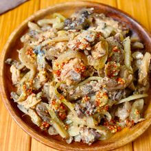レンジで5分！【鯖ときのこのマスタードマリネ】鯖缶でお手軽♩