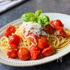 【ミニトマトとしらすのパスタ】じゅわっと甘い!