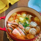 鮭とホタテの味噌バター鍋【魚介の旨味たっぷり♪】
