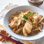 お麩とごぼうの卵とじ　柳川風