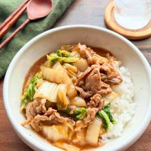【豚肉と白菜の中華丼】簡単・冷めても美味しい！