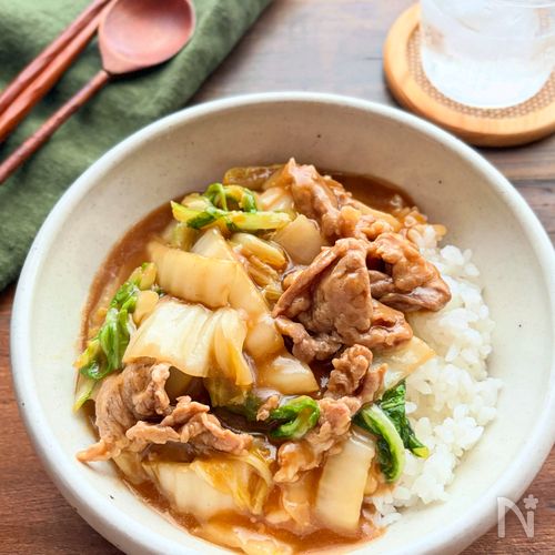 【豚肉と白菜の中華丼】簡単・冷めても美味しい!
