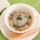 《中からチーズがトロリ》蓮根団子のスープ仕立て