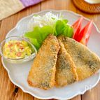 香ばしい♩ガーリックチーズ風味のアジフライ
