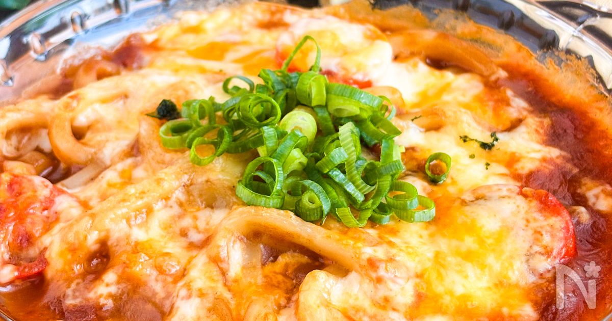 混ぜて焼くだけ！焼きチーズカレーうどん