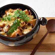 筍の肉味噌グラタン