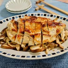 【鶏むね肉のソテーとキノコのソテー】フライパン一つでお手軽!