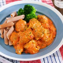 煮込みは10分♪『チキンの濃厚♡トマトクリーム煮』