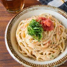 レンジで簡単！和風明太クリームパスタ
