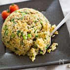 『小松菜と甘辛ひき肉の和風チャーハン』