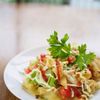 野菜と混ぜ合わせて簡単!お皿でトルティーヤの工程4