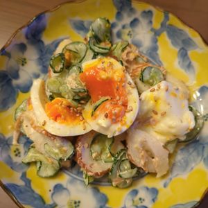 たりおの作ってみた!投稿(和風も合う♪だし香る♡【ちくわときゅうりと卵の和風マヨ和え】)
