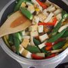 後引く味 !  オクラと厚揚げのネギザーサイ炒めの工程2
