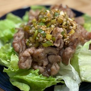 kimiの作ってみた!投稿(カリカリ♪豚こま油淋鶏【#節約#揚げない#ヘルシー】)