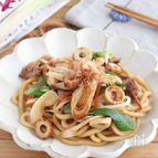【うどん】ランチにぴったり♪長ねぎたっぷり焼きうどん