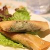 鯵と梅紫蘇の揚げ春巻きの工程4