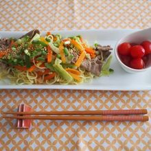 たっぷり野菜と豚肉の塩焼きそば