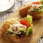 Cafe気分♪野菜たっぷり！ハニーマスタードチキンサンド