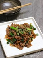 【基本の和食】牛肉と糸こんにゃくの炒め煮。